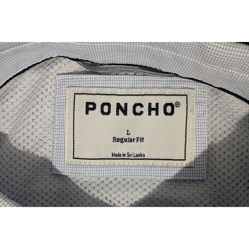 Poncho Shirt Mens Large Regular Fit Long Sleeve - Picture 3 of 7